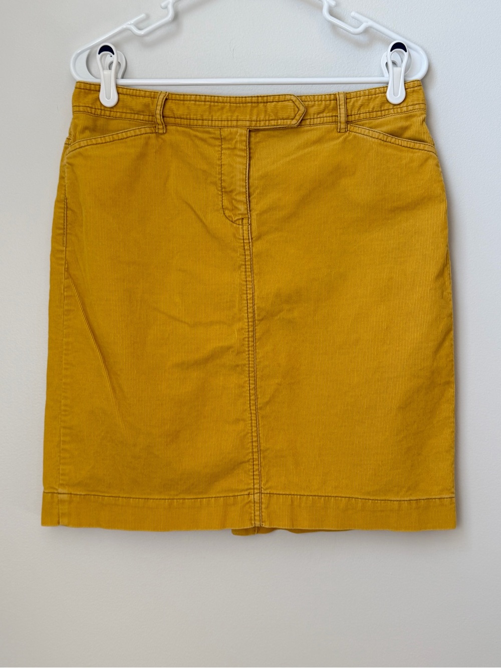Loft Mustard Yellow Corduroy Skirt Knee Length Size 6